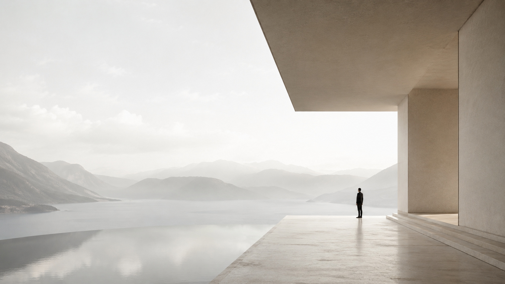 Quiet contemporary hospitality setting representing a confidential strategic conversation